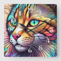 Aquarelle en verre teint Style Cat II