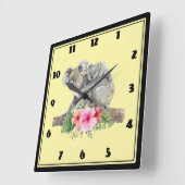 Horloge Carrée Aquarelle Koala Oears mignonne maman & bébé (Angle)