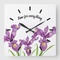 Aquarelle violet Iris Botanique Floral Art