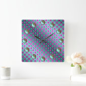 Horloge Carrée Aquarius & Earth Rooster (Maison)