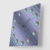 Horloge Carrée Aquarius & Earth Rooster (Angle)