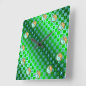 Horloge Carrée Aquarius & Fire Goat (Angle)