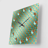 Horloge Carrée Aquarius & Wood Rat (Angle)