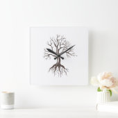 Horloge Carrée Arbre (Maison)