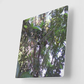 Horloge Carrée Arbre Avocado (Angle)