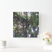 Horloge Carrée Arbre d'avocatier (Maison)