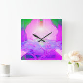 Horloge Carrée Arbre de la créativité (Maison)