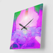 Horloge Carrée Arbre de la créativité (Angle)