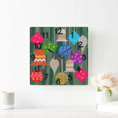 Horloge Carrée Arbre de Noël (Maison)