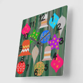 Horloge Carrée Arbre de Noël (Angle)