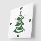 HORLOGE CARRÉE **ARBRE DE NOËL CUIT** FERMER (Angle)