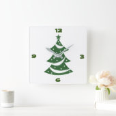 HORLOGE CARRÉE **ARBRE DE NOËL CUIT** FERMER (Maison)