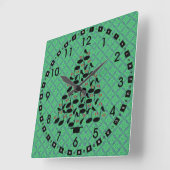 Horloge Carrée Arbre de Noël musical (Angle)