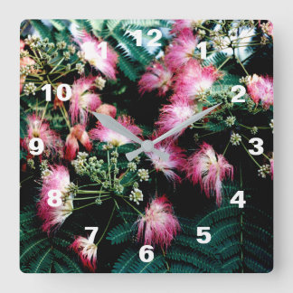 Horloge Carrée Arbre de soie