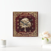 Horloge Carrée Arbre de vie Vintage (Maison)
