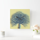 Horloge Carrée Arbre d'hiver (Maison)