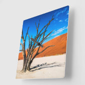 Horloge Carrée Arbre mort à Deadvlei, Namibie (Angle)