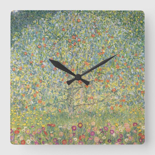 Horloge Carrée Arbre pomme Gustav Klimt (Recto)