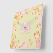 Horloge Carrée Arc-en-ciel (Angle)