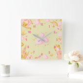 Horloge Carrée Arc-en-ciel (Maison)