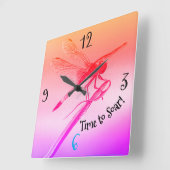 Horloge Carrée *'Arc-en-ciel (Angle)