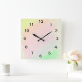 Horloge Carrée Arc-en-ciel - (Maison)