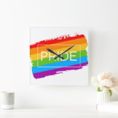 Horloge Carrée Arc-en-ciel de la Fierté de Bruxelles (Maison)