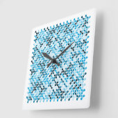 Horloge Carrée Arctic Flow – Blue Rhythm (Angle)