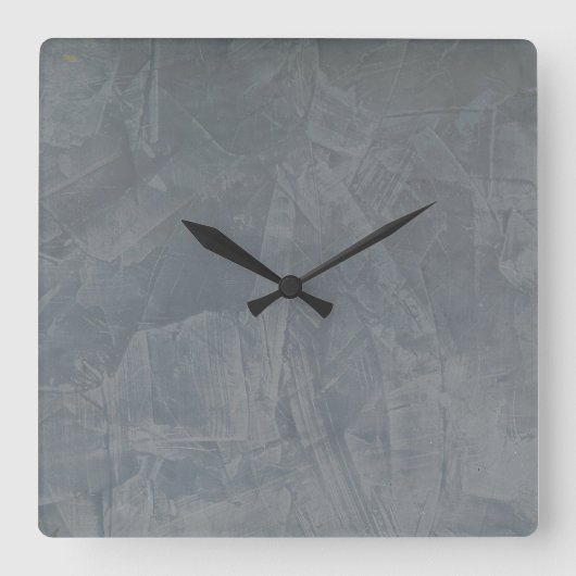 Horloge Carrée Ardoise Plâtre vénitien Faux Finition (Recto)