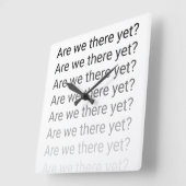 Horloge Carrée Are We There Yet ? Clock (homonymie) (Angle)