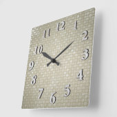 Horloge Carrée Argent martelé (Angle)