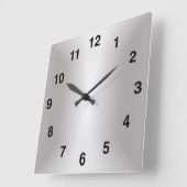 Horloge Carrée Argenté Élégant 🕰️ Édition Spéciale 25e Anniversa (Angle)