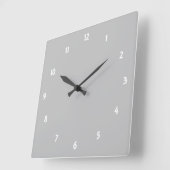 Horloge Carrée Argentée (Angle)