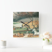 Horloge Carrée Ark de Noé (Maison)