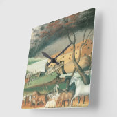 Horloge Carrée Ark de Noé (Angle)