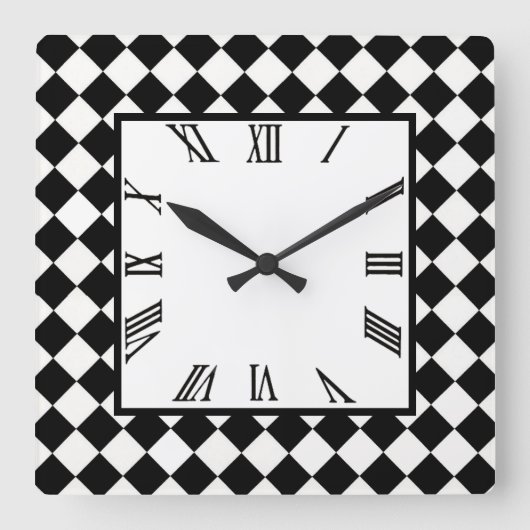 Horloge Carrée Arlequin (Recto)