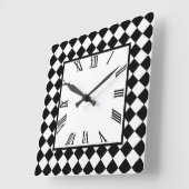 Horloge Carrée Arlequin (Angle)