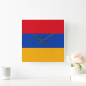 Horloge Carrée Armenia Flag (Maison)