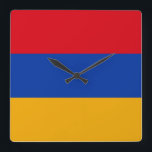 Horloge Carrée Armenia Flag<br><div class="desc">Armenia Flag</div>