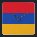 Horloge Carrée Armenia Flag<br><div class="desc">Armenia Flag</div>