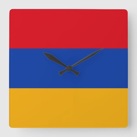 Horloge Carrée Armenia Flag (Recto)