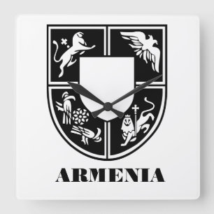 Horloge Carrée Armenian State Emblem Art Contemporain