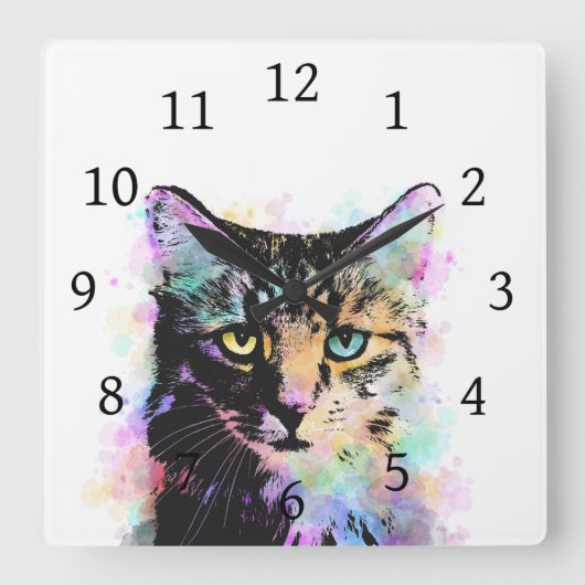 Horloge Carrée Arrière - plan blanc Cat 618 (Recto)