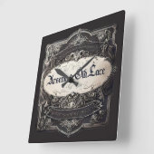 Horloge Carrée Arsenic & Old Lace Victorian (Angle)