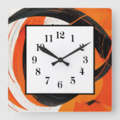 Horloge Carrée Art abstrait (Recto)