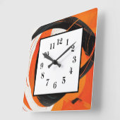 Horloge Carrée Art abstrait (Angle)