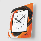 Horloge Carrée Art Abstrait (Angle)