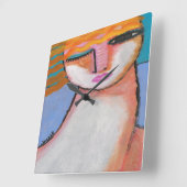 Horloge Carrée Art Abstrait original (Angle)