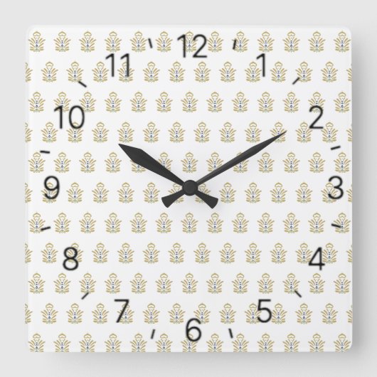 Horloge Carrée art créatif (Recto)