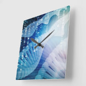 Horloge Carrée Art d'arrière - plan d'abrégé sur la Science (Angle)